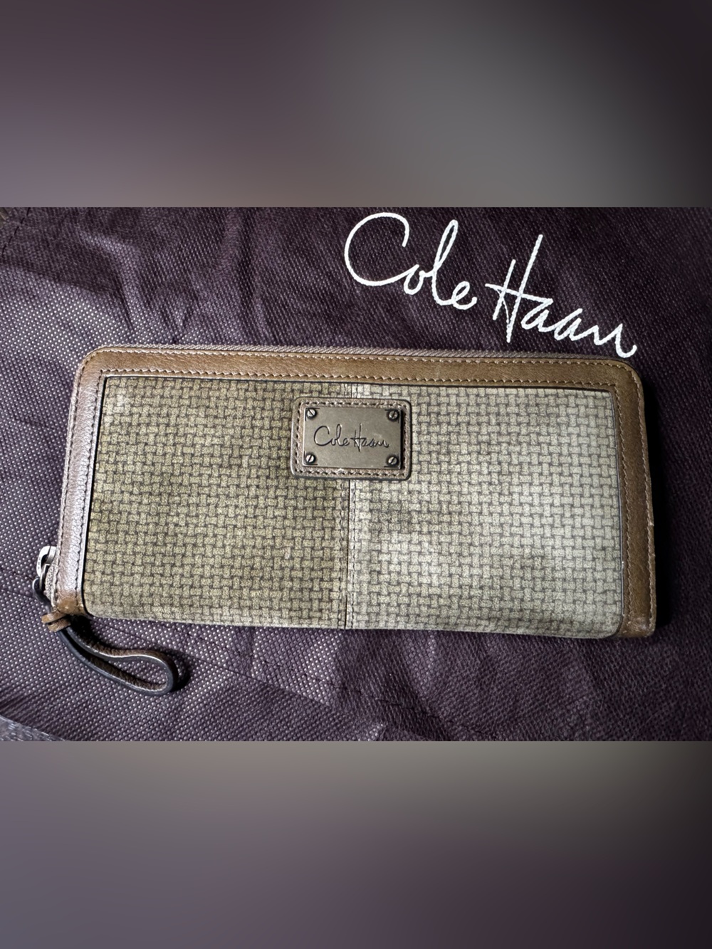 VINTAGE Y2K Cole Haan ‘Genevieve Weave’ Essential Wallet